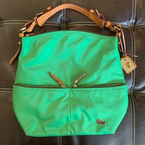 Dooney & Bourke Seville Green Nylon Hobo Purse